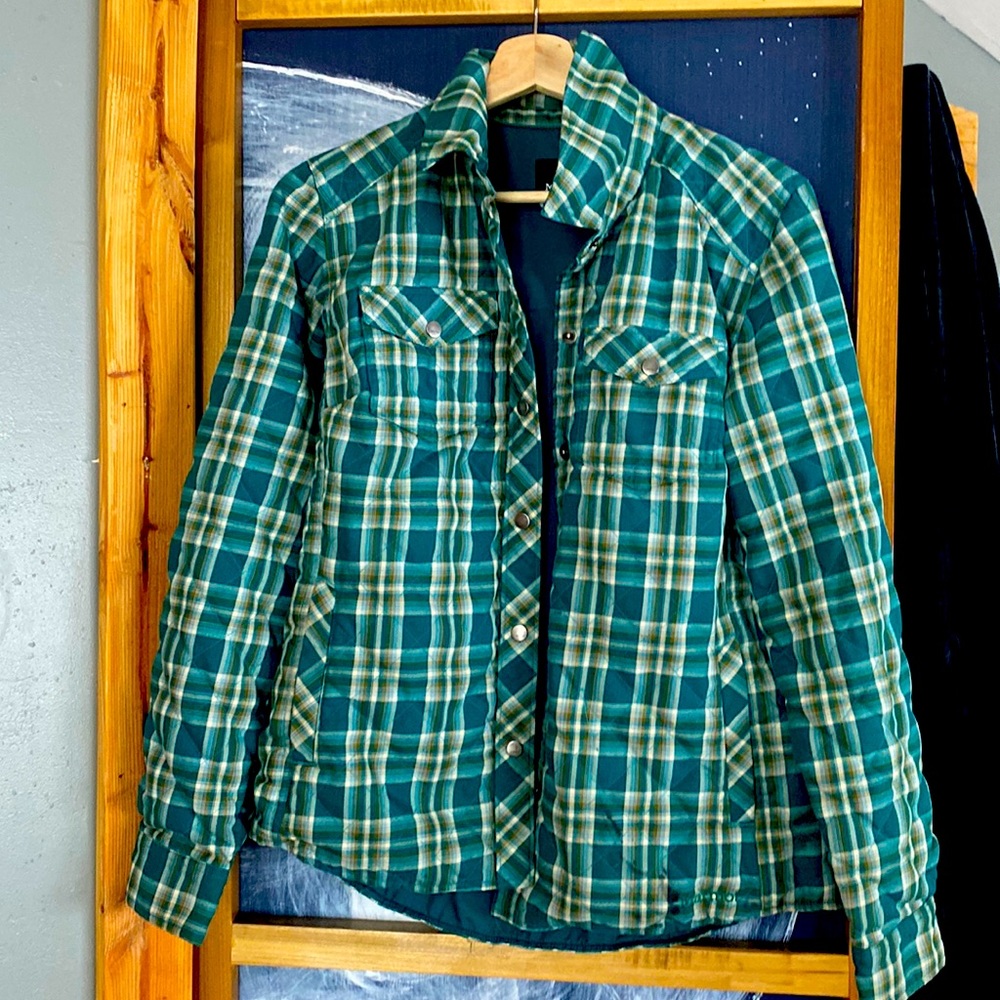 Marmot quilted plaid shacket